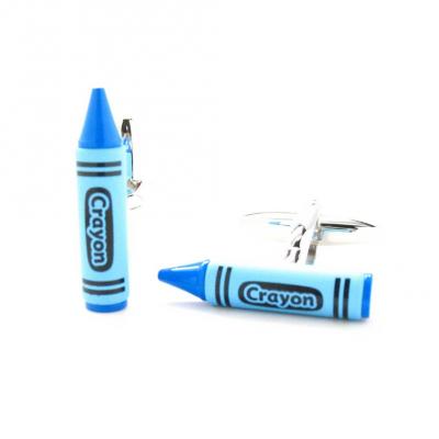 Blue Crayon Cufflinks.JPG